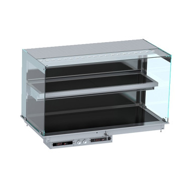 Drop-in vitrine cubique chauffante mural - Combisteel