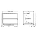 Drop-in vitrine cubique chauffante avec plaque vitro ceramique modele mural - noir 5/1 - Combisteel