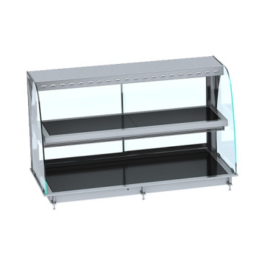 Drop-in vitrine courbée avec plaques chauffantes - Combisteel