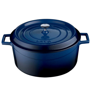 Cocotte en fonte diam 28 bleu - Combisteel
