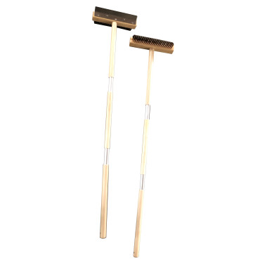 Brosse à pizza avec grattoir poignée en bois 25 - 120 - Combisteel