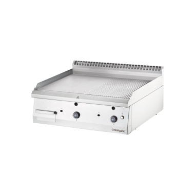 Plancha à gaz lisse et rainuré 800x700 13,0 kW G20/20 mbar - Stalgast  au meilleur prix sur Restock CHR