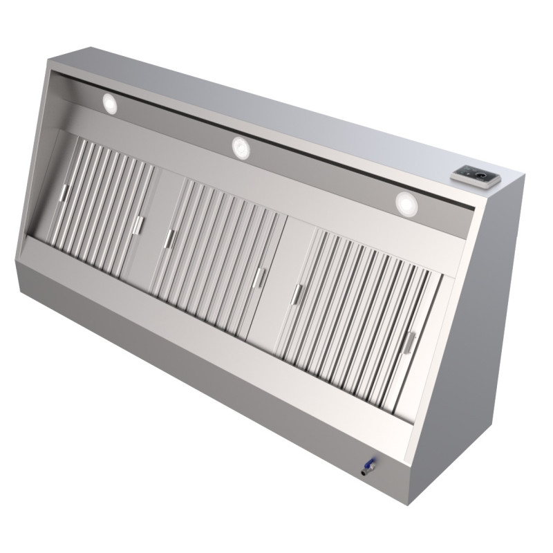Hotte murale complet 2000 - Profondeur 1100 - Combisteel