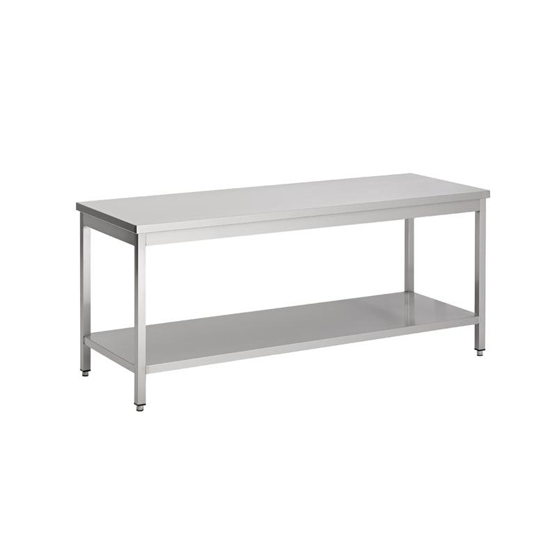 Plan de travail avec étagère démontable 1600x600 - Combisteel
