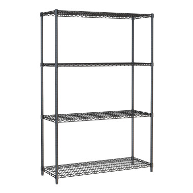 Étagères 4 niveaux 1200 noir démontable - Combisteel