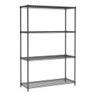 Étagères 4 niveaux 1200 noir démontable - Combisteel