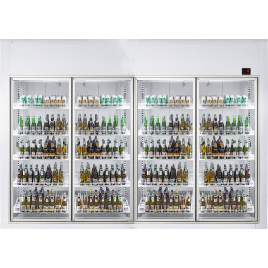 Chambre froide positive 4 portes en verre - Combisteel