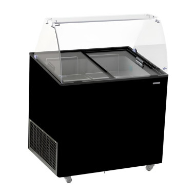 Vitrine à creme glacée pour 6 bacs de 5 l corsica noir - Combisteel