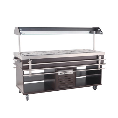 Buffet chaud 1900x700x1400  GN 5/1 - Combisteel