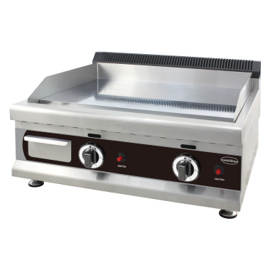 plancha gaz chromé 2 brûleurs - Combisteel