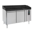 Table préparation pour pizza 2 portes - Granit noir - 1510x800x1000 mm - Combisteel