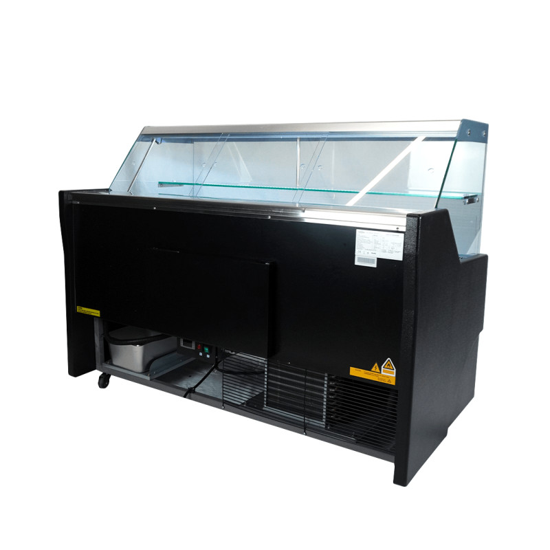 Vitrine réfrigérée Wesley 2.5 2590 mm 208 litres - Noir - Combisteel