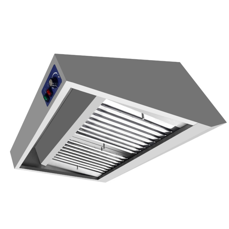 Hotte murale avec moteur 1000 - 2000 m3 d'air/heure - Combisteel