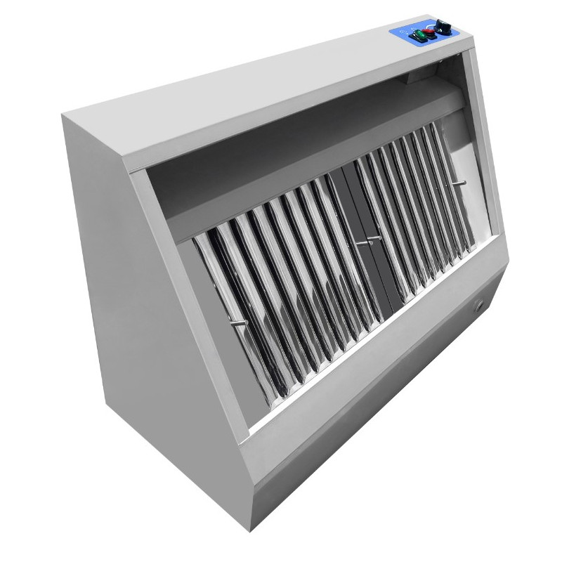 Hotte murale avec moteur 1000 - 2000 m3 d'air/heure - Combisteel