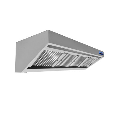 Hotte murale avec moteur 2000 - 3000 m3 d'air/heure - Combisteel