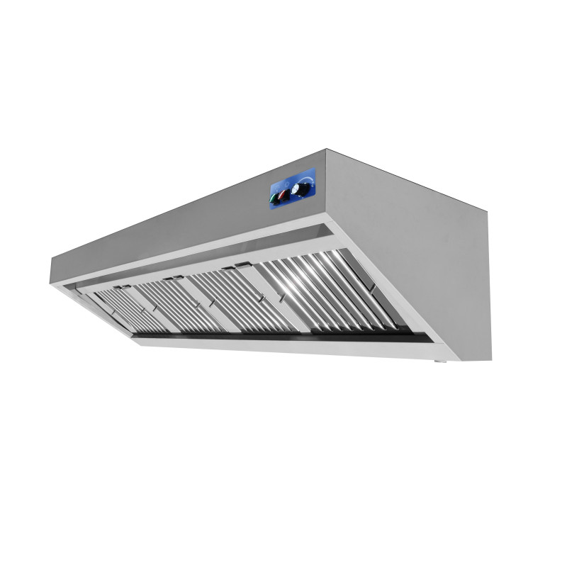 Hotte murale avec moteur 2400 - 3000 m3 d'air/heure - Combisteel