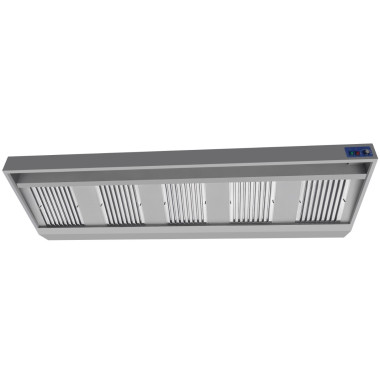Hotte murale avec moteur 3000 - 3000 m3 d'air/heure - Combisteel