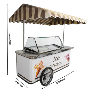 Chariot à glace mobile Rhodos 9x5 litres 354 l - Combisteel