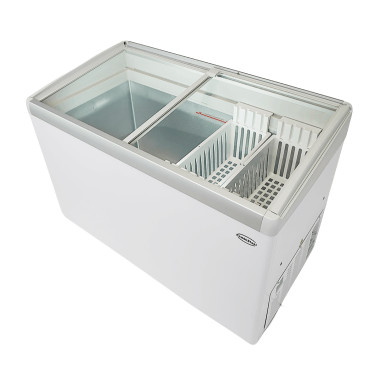 Congélateur bahut couvercle en verre lotte 1234mm - 396 l - Combisteel