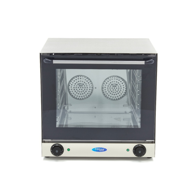 Four à convection 4 plaques 300°C - Minuterie 120 min - Distribution chaleur efficace - Acier inox - Maxima  au meilleur prix su