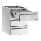 Colonne de tiroirs 3 x GN 1/1, table Inox - Bartscher