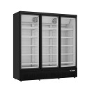 Congélateur vitrine 1563L Noir/Blanc - 15 étagères - 3 portes triple vitrage contrôle numérique - Saro  au meilleur prix sur Res