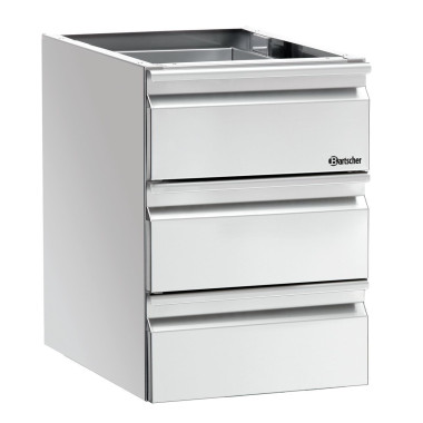 Colonne tiroirs 3x1/1GN Inox - Bartscher