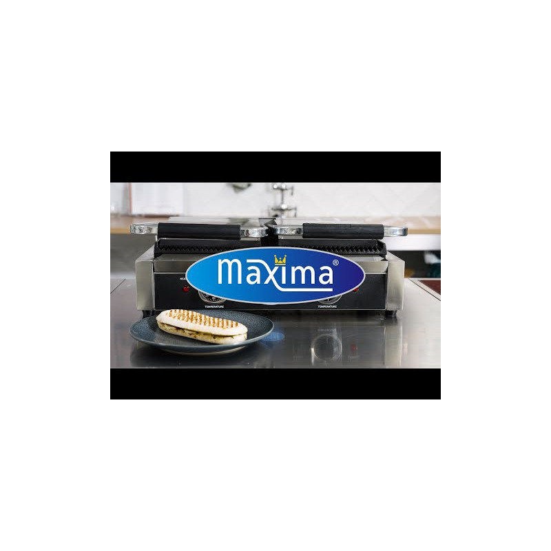 Grill Contact - Rainuré - Double Plaque de Grill - 2 x 22cm - Maxima  au meilleur prix sur Restock CHR