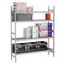 Syst. rayon. Kit 3, L1500 Aluminium ,Copolymere 1/1 GN ,1/2 GN ,1/3 GN ,2/3 GN - Bartscher