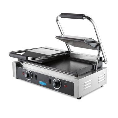 Grill contact - Lisse - Double plaque de grill - 2 x 22cm - Maxima  au meilleur prix sur Restock CHR