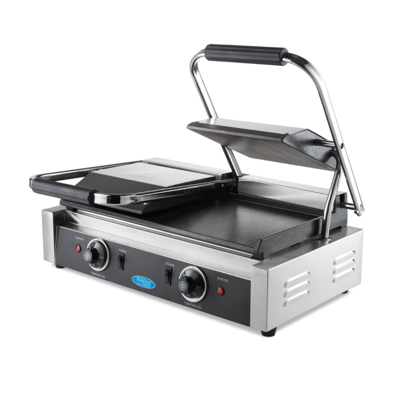 Grill contact - Lisse - Double plaque de grill - 2 x 22cm - Maxima  au meilleur prix sur Restock CHR
