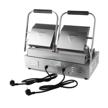 Grill contact - Lisse - Double plaque de grill - 2 x 22cm - Maxima  au meilleur prix sur Restock CHR
