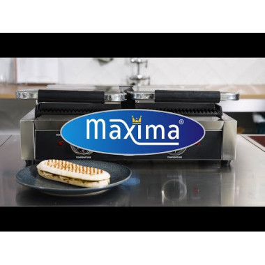 Grill contact - Lisse - Double plaque de grill - 2 x 22cm - Maxima  au meilleur prix sur Restock CHR