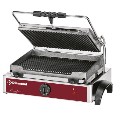 Grill panini élec medium à plaque rainurée - Diamond  au meilleur prix sur Restock CHR