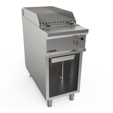 Grill pierre de lave - Gaz - 11 kW - Support ouvert - 400mm - LQ/BS1BA - Saro  au meilleur prix sur Restock CHR