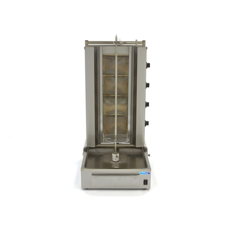 Broche à kebab - 4 brûleurs - 70kg de viande - Gaz - Maxima  au meilleur prix sur Restock CHR