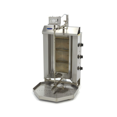 Machine à kebab - 3 brûleurs - 30kg de viande - Gaz - Maxima  au meilleur prix sur Restock CHR