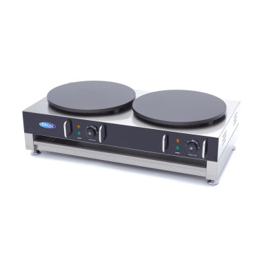 Crêpière double - 2x40cm - Fonte - Thermostat réglable - Maxima  au meilleur prix sur Restock CHR