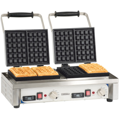 Gaufrier professionnel double - 2x(6x4) gaufres - 3200W - Casselin  au meilleur prix sur Restock CHR