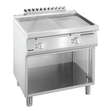 Plaque grill 700, L600, 1/2-1/2 SO 10 kW Inox - Bartscher