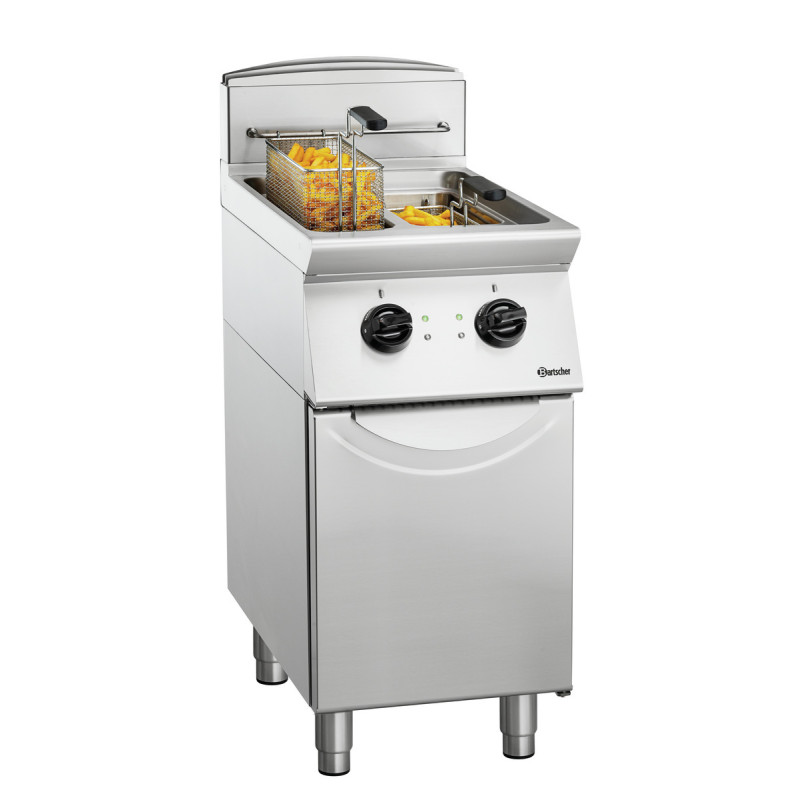 Friteuse 700, L400, 2x8L 14 kW Inox - Bartscher