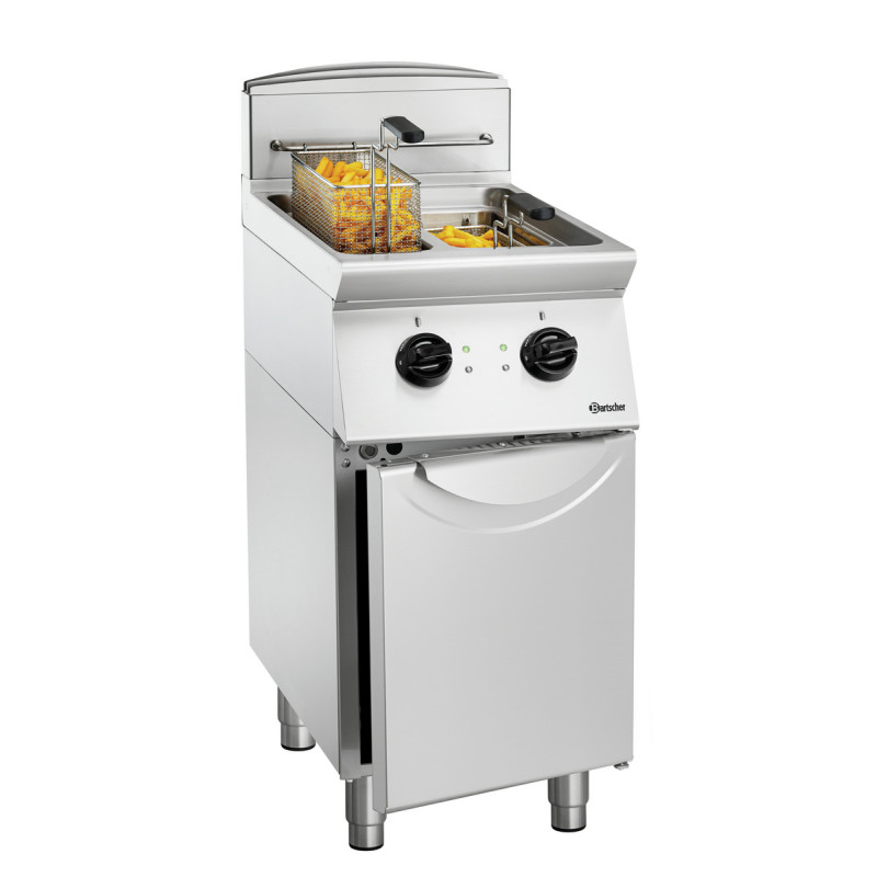 Friteuse 700, L400, 2x8L 14 kW Inox - Bartscher
