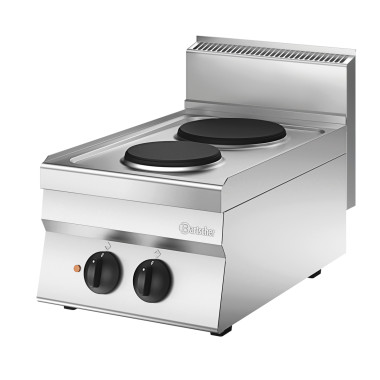 Fourneau él. 650, L400, 2PL, AT 4.1 kW Inox - Bartscher