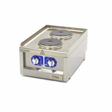 Cuisinière professionnelle - 2 brûleurs - Unité individuelle - 60cm de profondeur - Électrique - Maxima  au meilleur prix sur Re