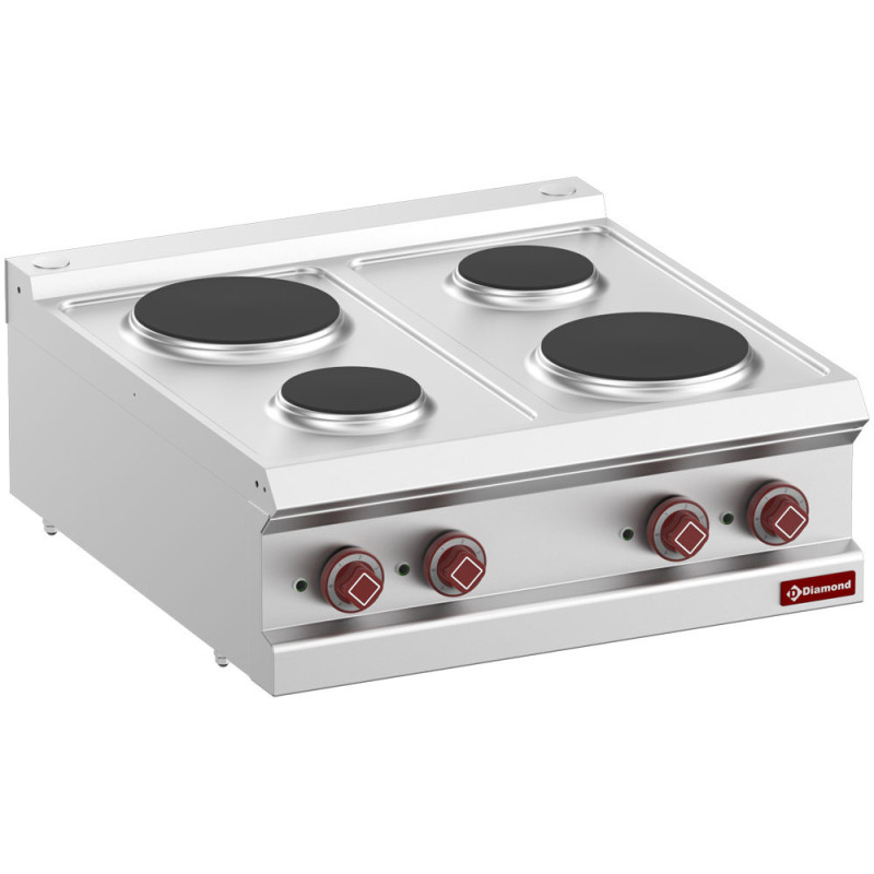 Cuisinière électrique 4 plaques rondes - Diamond  au meilleur prix sur Restock CHR
