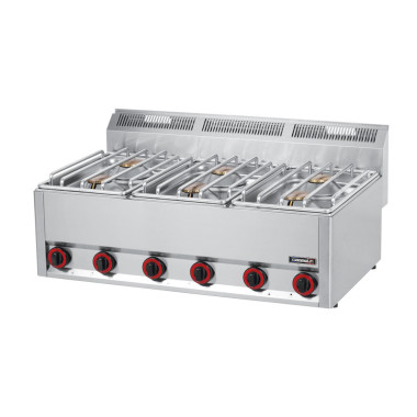 Fourneau gaz à poser - 6 feux - 27000W - Casselin  au meilleur prix sur Restock CHR