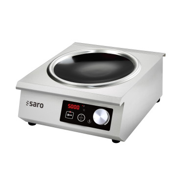 Plaque induction - Wok 380 mm - 5 kW - 10 niveaux - Tactile - LED - GIULIA - Saro  au meilleur prix sur Restock CHR
