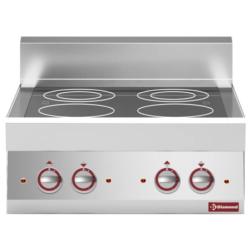 Cuisinière électrique vitrocéramique 4 foyers - Diamond  au meilleur prix sur Restock CHR