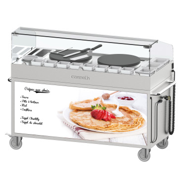 Chariot à crêpière professionnel - Double 40cm - 5400W - Casselin  au meilleur prix sur Restock CHR