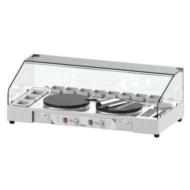 Plan de travail double crêpière professionnel - 40cm - 5400W - Casselin  au meilleur prix sur Restock CHR
